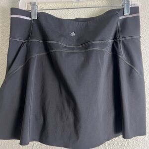 Athleta M Medium Sonic Skort Skirt Dark Gray Reflective Waist Athletic